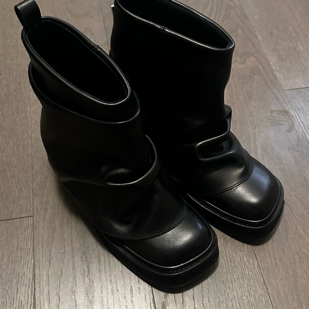 The Attico MINI ROBIN Black Combat Boots